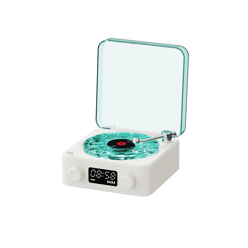 Retro Turntable Speaker Wireless Bluetooth-compatible 5.0 Vinyl Record Player Stereo Sound With White Noise RGB Projection Lamp Effect - Volt Tech Depot