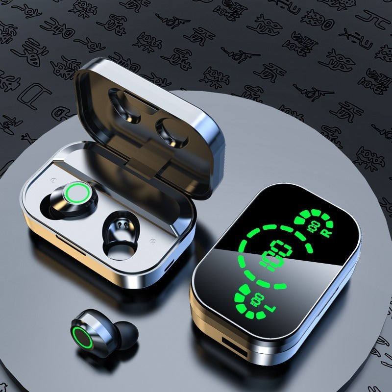 YD03 Wireless Bluetooth-compatible Headset TWS Large Screen Smart Digital Display In Ear Breathing Light - Volt Tech Depot