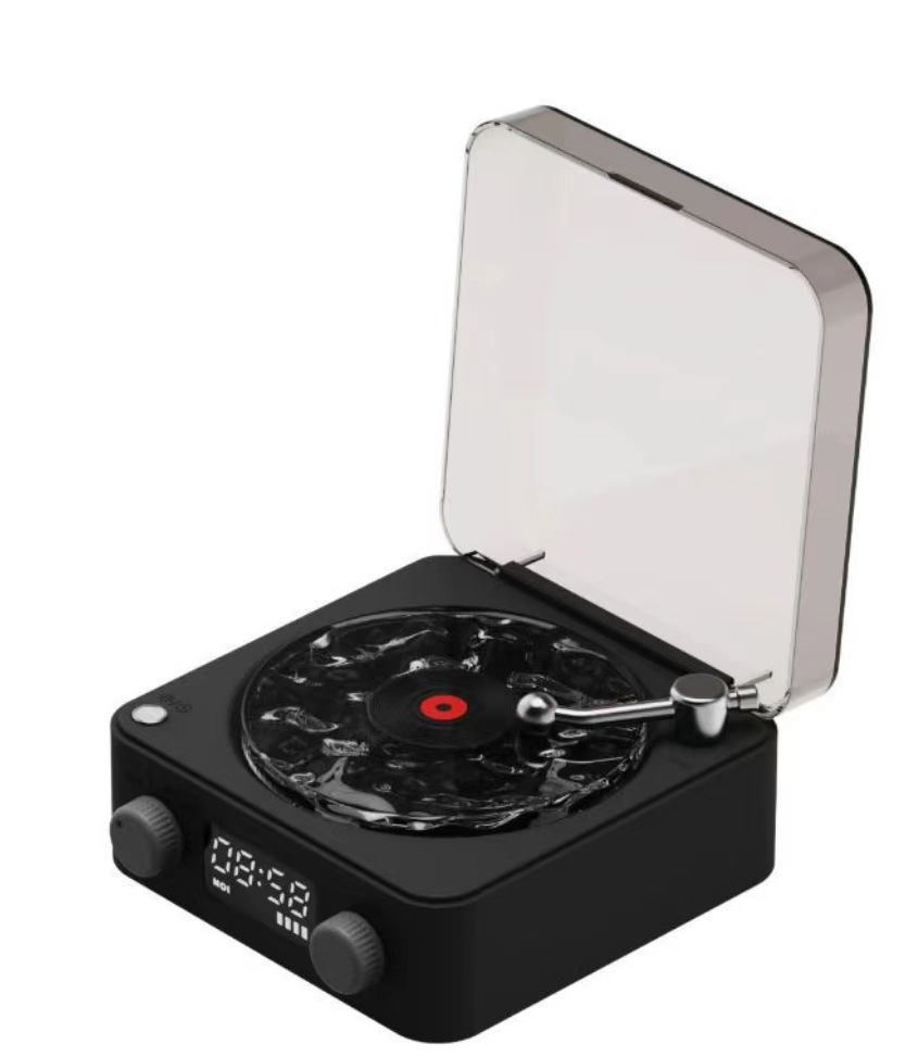 Retro Turntable Speaker Wireless Bluetooth-compatible 5.0 Vinyl Record Player Stereo Sound With White Noise RGB Projection Lamp Effect - Volt Tech Depot