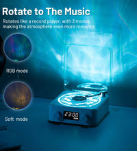 Retro Turntable Speaker Wireless Bluetooth-compatible 5.0 Vinyl Record Player Stereo Sound With White Noise RGB Projection Lamp Effect - Volt Tech Depot