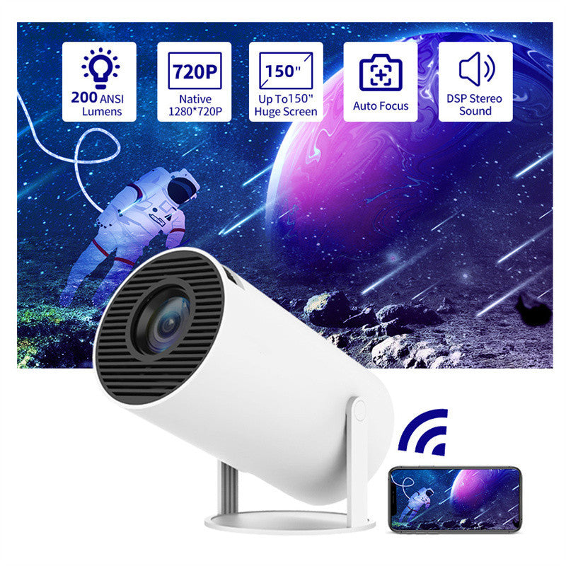 Portable Projector Small Straight Projector For Home Use 180 Degrees Projection Angle Automatic Focus Home Video Projector - Volt Tech Depot