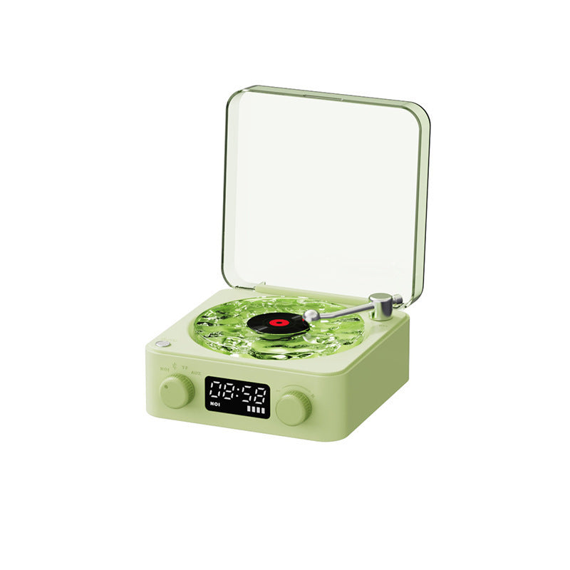 Retro Turntable Speaker Wireless Bluetooth-compatible 5.0 Vinyl Record Player Stereo Sound With White Noise RGB Projection Lamp Effect - Volt Tech Depot